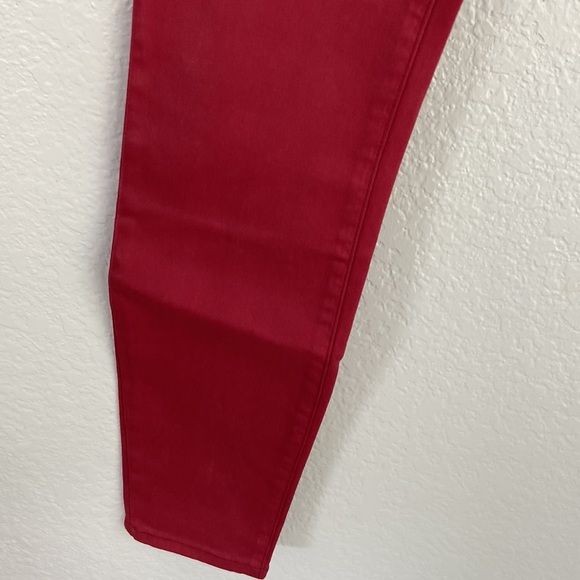 FRAME Le High waisted Skinny Jeans In Washed Red - Picture 9 of 13